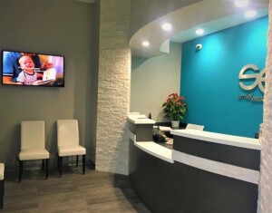 Front desk of dentist's office